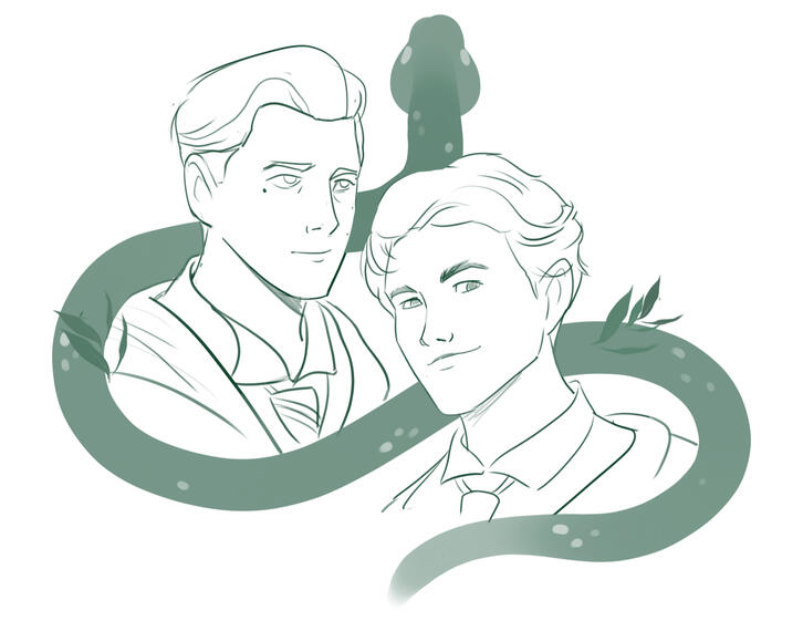 SKETCH - Portrait in Black & White (+ extra character)